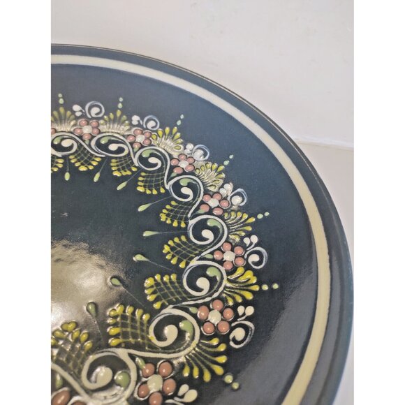 Gmunder Keramik Austria Hand Painted Decorative Stoneware Bowl 10 1/4" Wall Hang - Picture 11 of 13